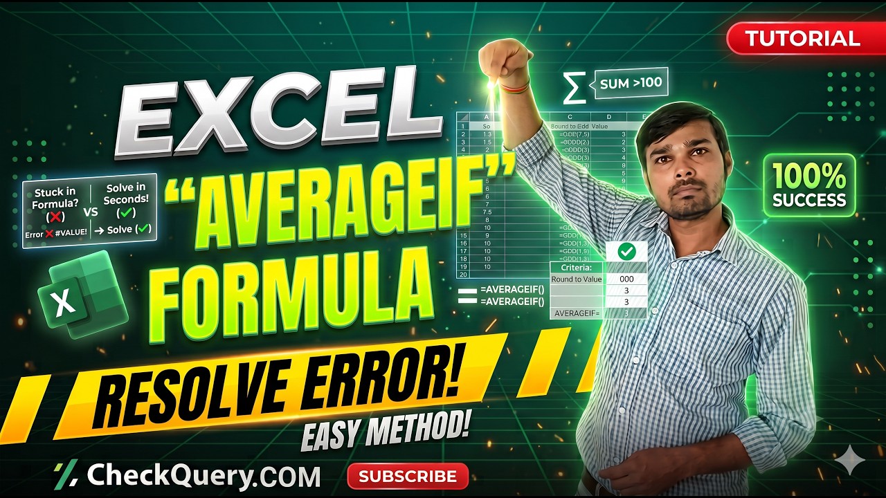 Advanced Excel Tutorial In Hindi - Use of AVERAGEIF Formula - YouTube