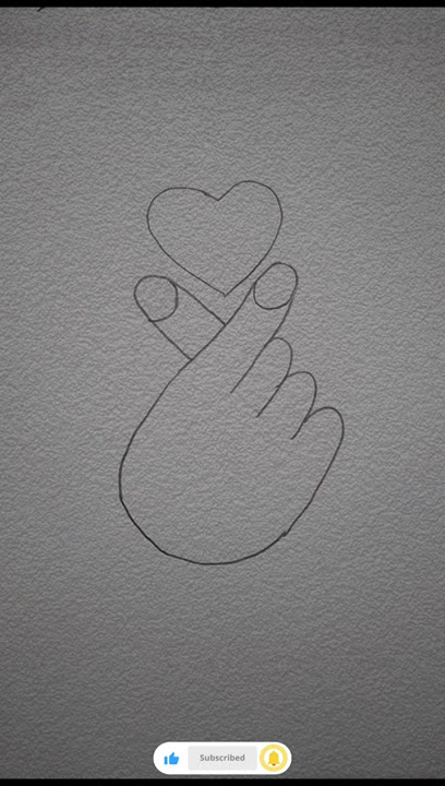 Very easy drawing BTS finger heart ❤️ by pencil ✏️#shortvideo