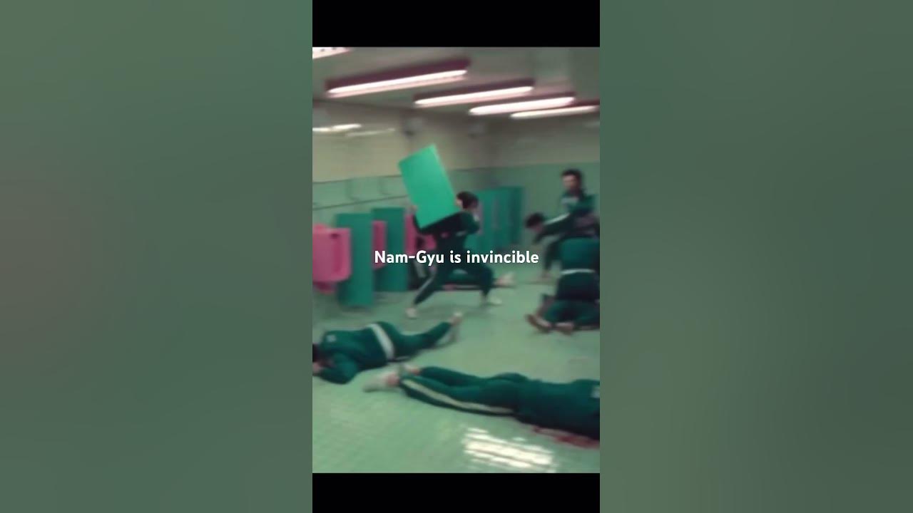 Bro, hit by door but not dead ☠️ #squidgame2 #namgyu #door #invincible #squidgamenetflix #fyp