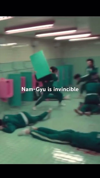 Bro, hit by door but not dead ☠️ #squidgame2 #namgyu #door #invincible #squidgamenetflix #fyp
