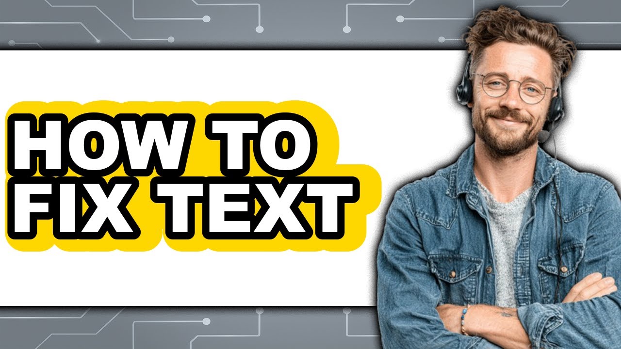 Not Fixed Text How to Fix Text (easy Method) - YouTube