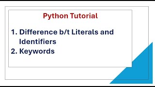 Python Tutorial | Keywords