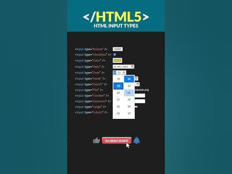 HTML5 input types every web developer must know in 2023! #html #html5 # ...