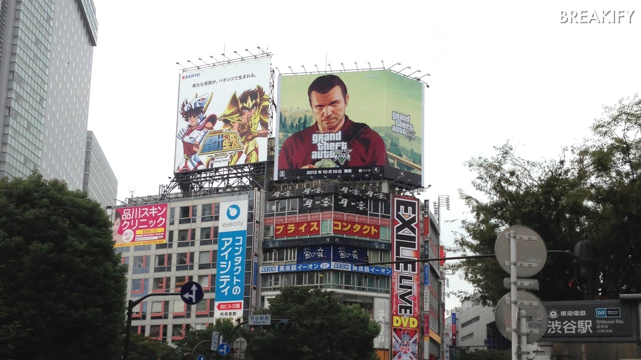 GTA 5 Release Advertisement Japan, Tokyo Shibuya (10.6.2013