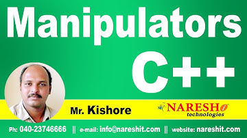 Manipulators In C++ | C ++ Tutorial | Mr. Kishore