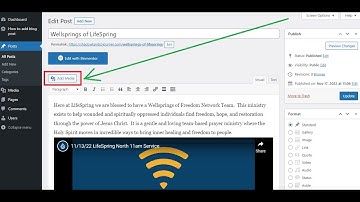 How to add video in a blog post using classic editor