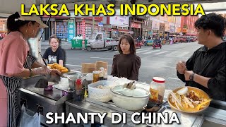 JUAL LAKSA BIHUN KHAS INDONESIA DI CHINA : PADUAN AYAM SUWIR, TELUR, DAN KUAH LAKSA YANG GURIH🤤