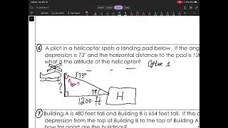 Math 2 Unit 5 Lesson 5: Trig Ratio Applications