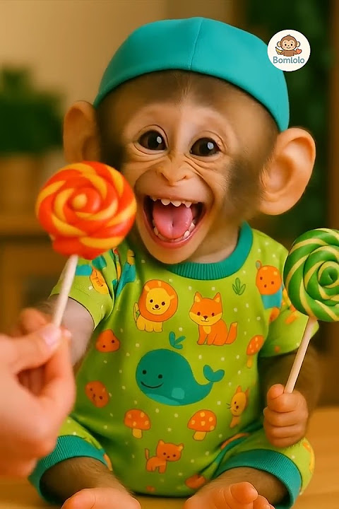 which Candy prefer red ♥️ or green 💚 monkey choose he is so cute 🥰🥺