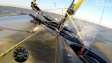 Hobie FX 1 speed run with capsize