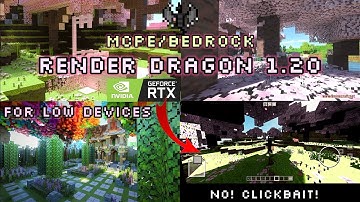 MINECRAFT PE 1.20+ Ultra Realistic「 Render Dragon 」Shader for Mcpe 1.20 | RTX Shaders for Mcpe 1.20