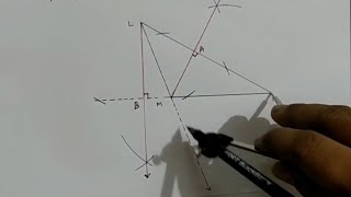 How to draw altitudes of obtuse angled triangle?