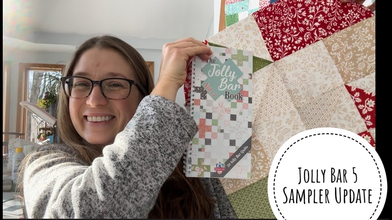 Процесс создания лоскутного одеяла Jolly Bar 5 Sampler: все блоки готовы! Fat Quarter Shop, видео...