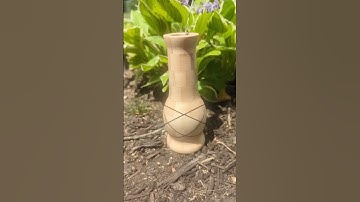Segmented inlayed vase #woodworking #woodturning #segmentedwoodturning #lathe #celticknot #shorts