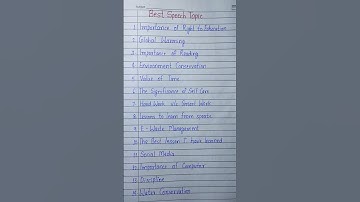 Best speech topic ll Important topic #youtube #topic #bestspeech #shorts #study