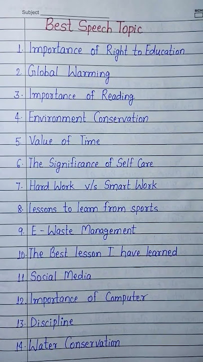 Best speech topic ll Important topic #youtube #topic #bestspeech #shorts #study