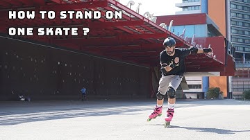 how to start inline skating : how to stand on one skate - tutorial #5