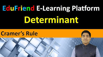 Diploma maths 1 Determinant I cramers rule  by Tambolkar  sir