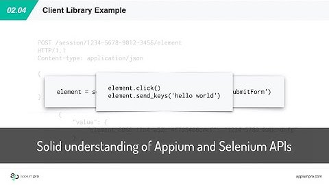 Appium and Selenium Fundamentals 2020 Teaser