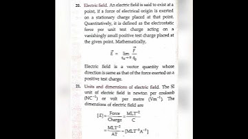 { Very Important NOTES } ✔ Class 12 Physics Chapter 1 Electric field &charges  #shorts