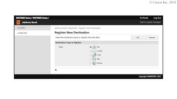 Registering a destination table for scan data and faxes (WG7000 Series)