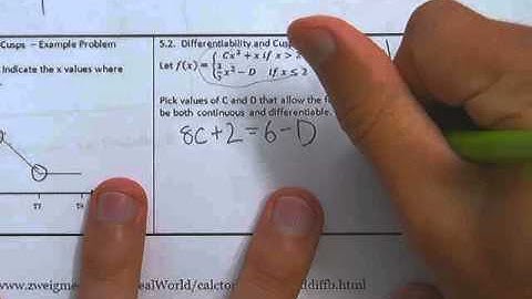 8 Differentiability and Cusps
