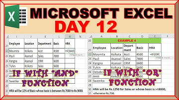 MICROSOFT EXCEL DAY 12|| IF FUNCTION WITH "AND" "OR