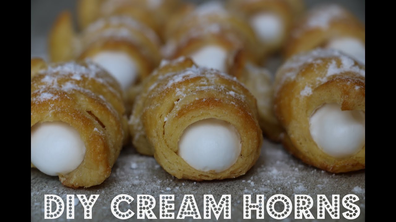 DIY Cream Horns recipe (Kremrole) YouTube