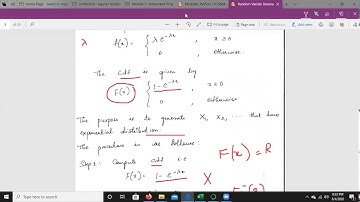 Random Variate Generation Part 1 Inverse Transform Technique Exponential,Uniform