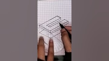 3D Letter U  for beginners #jkr360 #illustration #drawing #3d #stepbystep #art #shorts #3dart