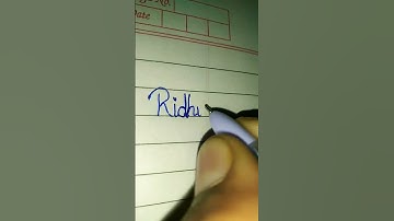 Ridhima spelling in beautiful writing #handwriting #writng #viral#art #cursive #beautifulwriting