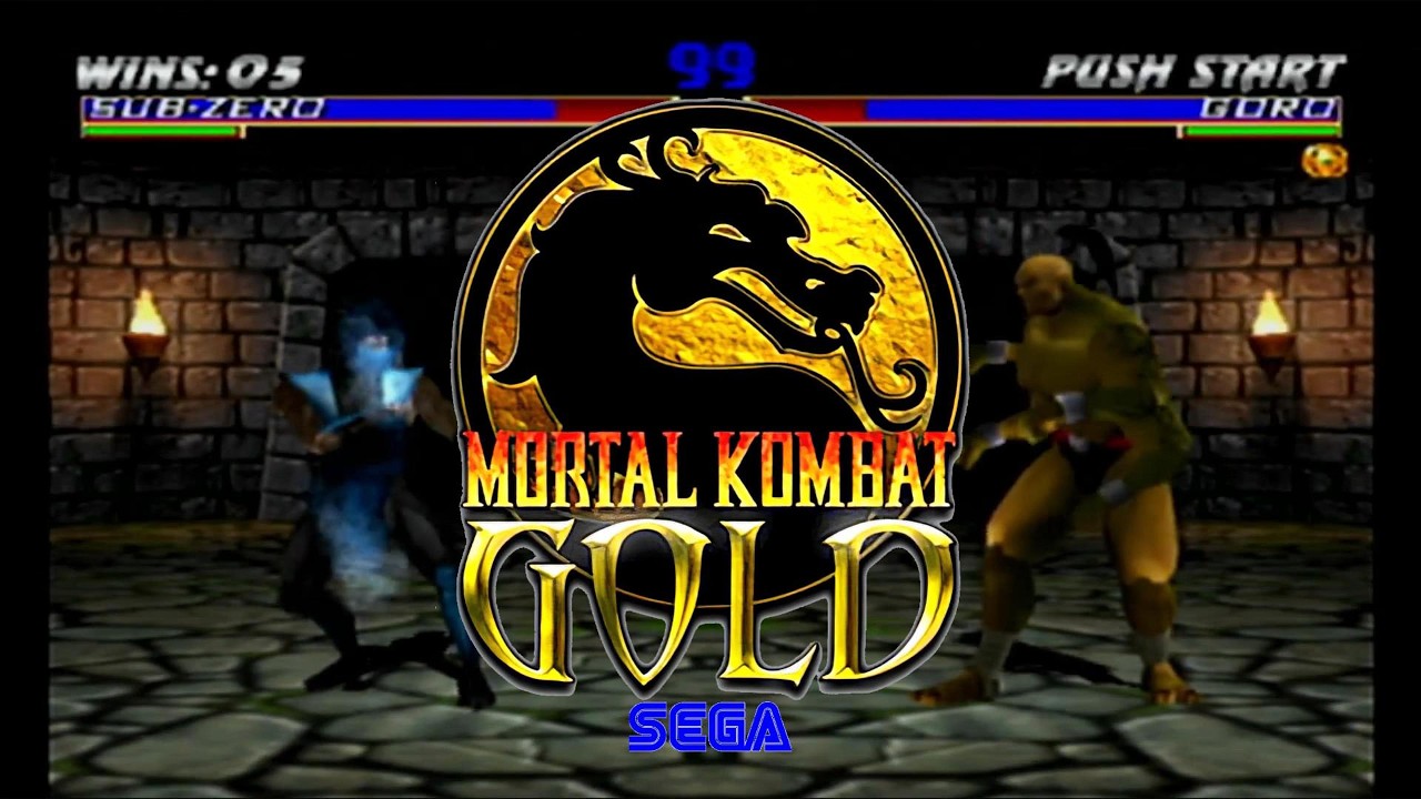 MORTAL KOMBAT GOLD - Sub-Zero versus Goro - Sega Dreamcast - YouTube