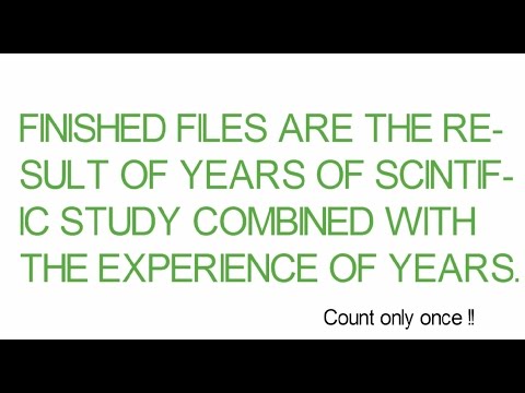 How many Fs in this sentence YouTube