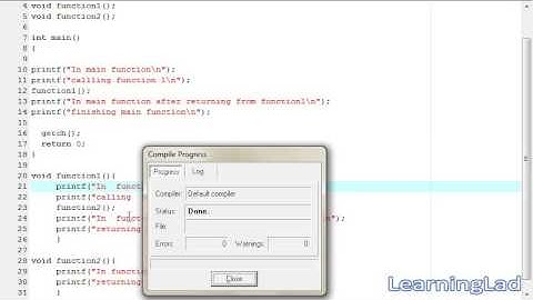 24   Function Call, Control Transfer in C Programming Language Video Tutorials HIGH