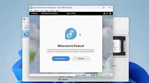 Installation of Fedora Workstation 38 as a Virtual Machine in Oracle VM VirtualBox 7.0