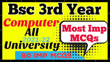 Bsc 3rd Year Paper 3rd Computer Most Important (MCQS) In Hindi|For All University|@botanyadda