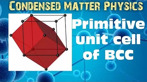 L9: Primitive unit cell of BCC