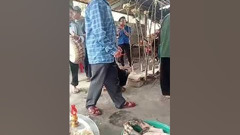 lễ cúng cầu dao đỏ có kèn trống hiếm thấy