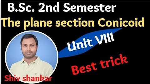 The plane section conicoid