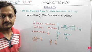 Q8) Ex-7.4 Class 6 Maths Chapter 7 Fractions | Maths Class 6 CBSE NCERT By Apni ClassRoom By Deepak