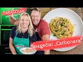 Tarasovų virtuvėje – gardi itališka vakarienė: spagečiai su „Carbonara“ padažu