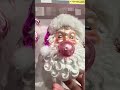 Raz 6" Bubblegum Blowing Pink Santa Glass Christmas Ornament 4652873