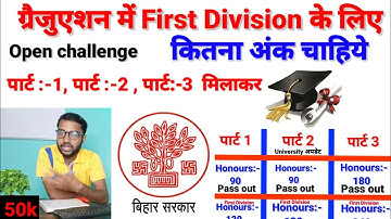 graduation me first division ke liye Kitna number chahiye:B.a me first division marks kitna hota hai