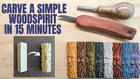 Carve a Simple Woodspirit in 15 Minutes - Complete Beginner Woodcarving Lesson