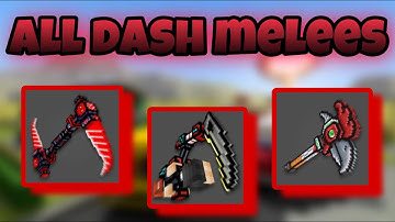 All dash melees in Pixel gun 3D!