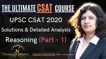 CSAT 2020 solutions |  UPSC Prelims 2021 Preparation | Reasoning Section - Part 1