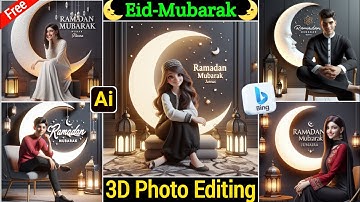 Ramzan Mubarak 3D AI Photo Editing | trending Ramzan ai images | bing image creator tutorial