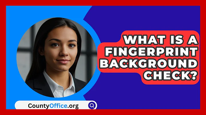What Is A Fingerprint Background Check? | CountyOffice News