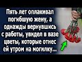 Однажды вернувшись с работы, увидел в вазе цветы, которые отнес утром супруге, а потом…