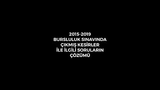 ÇOK ÖNEMLİ!!! 5.sınıf matematik kesirler bursluluk sınavında çıkmış soruların çözümleri ve analizi